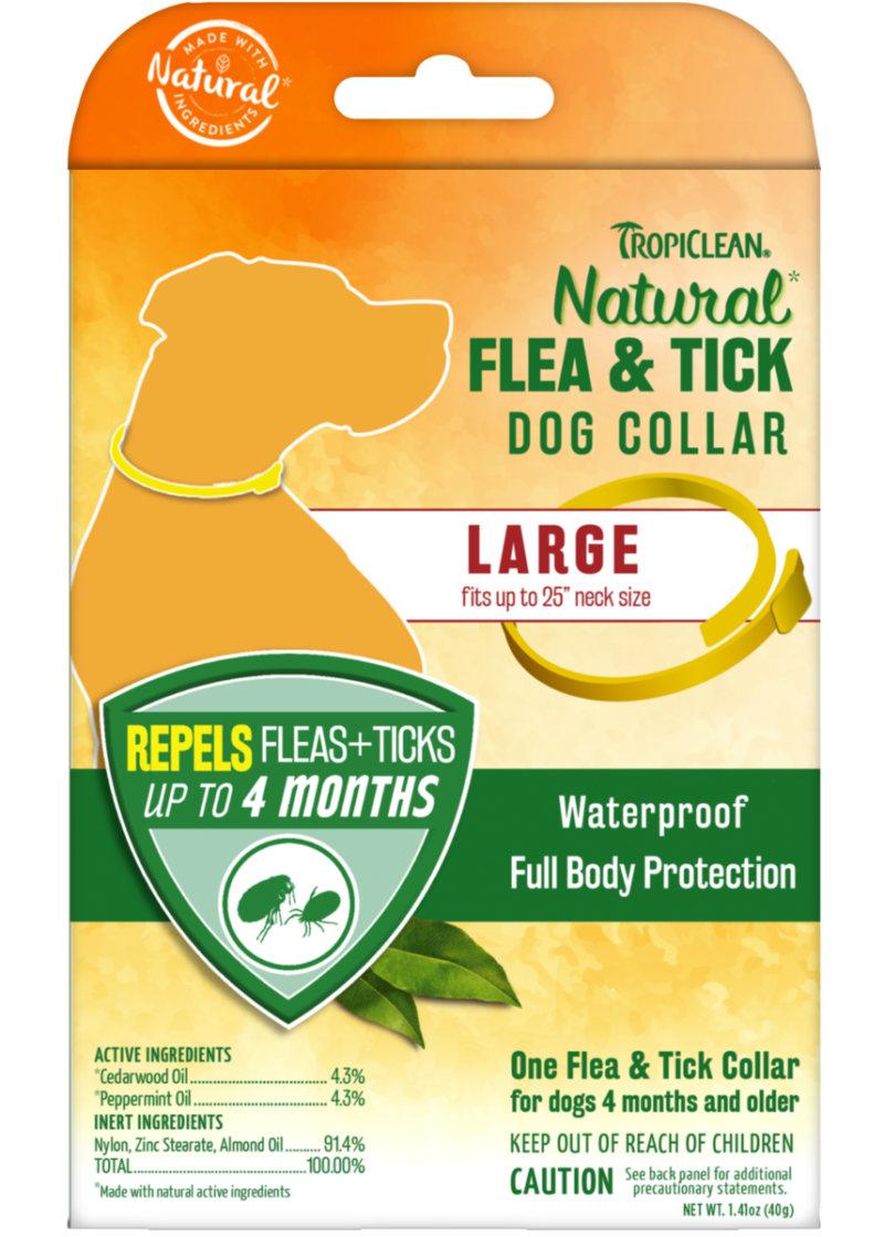 TropiClean Natural Flea And Tick Dog Collar - Large