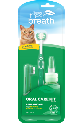 TropiClean Fresh Breath Oral Care Kit For Cats