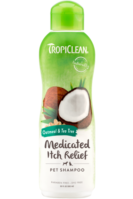 TropiClean Medicated Itch Relief Oatmeal & Tea Pet Shampoo, 20oz