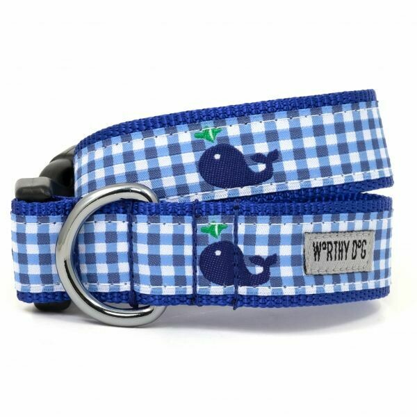 Gingham Whales Collar