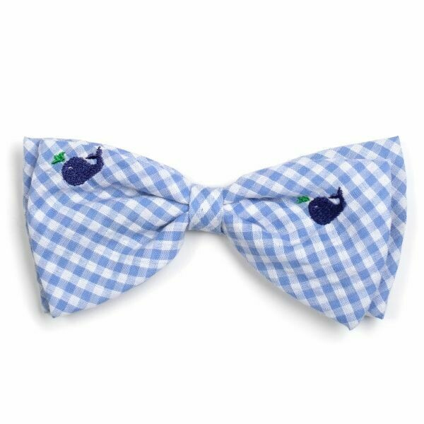 Gingham Whales Bowtie