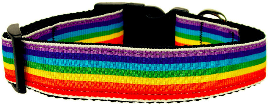Pride Rainbow Stripe Collar - Dog