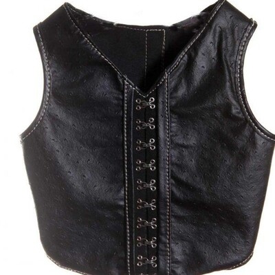 Duke & Dutchess Black Vegan Leather Vest