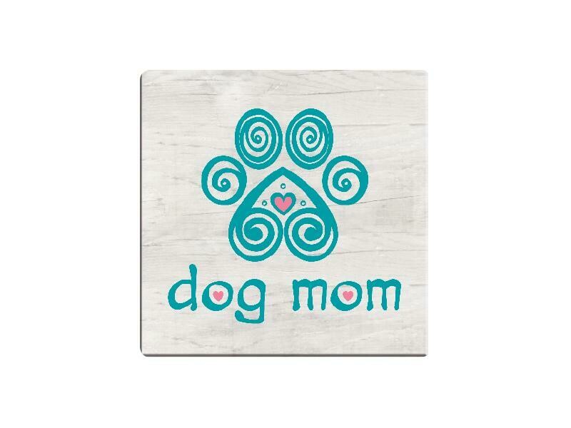 Absorbent Stone Coaster - Dog Mom