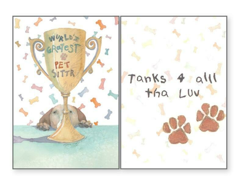 Pet Sitter Greeting Card - World's Greatest