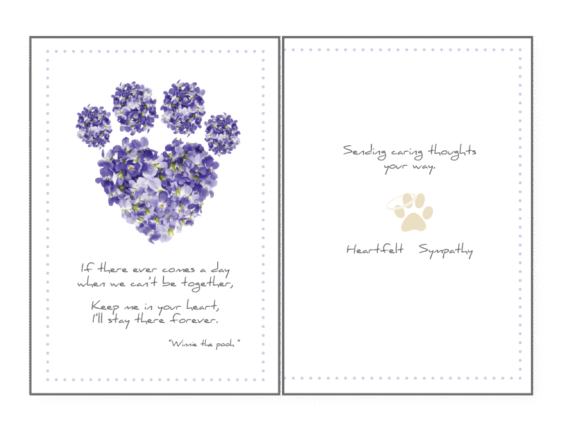 Pet Sympathy Greeting Card - If There Ever Comes A Day