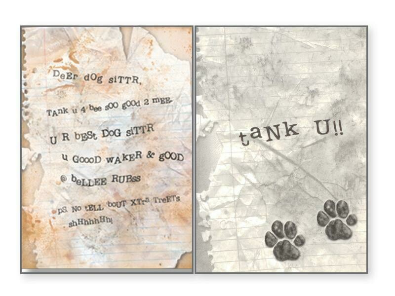 Pet Sitter Greeting Card - Dog Sitter Letter