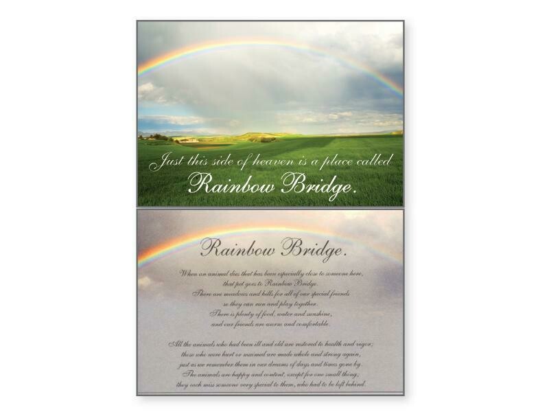 Pet Sympathy Greeting Card - Rainbow Bridge