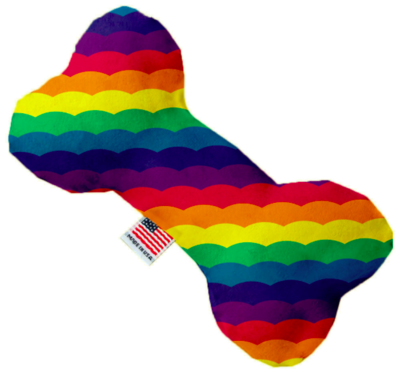Mirage Scalloped Rainbow Bone Dog Toy