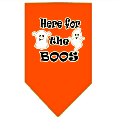 Here For The Boos Halloween Pet Bandana