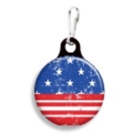 US Flag Pet Collar Charm