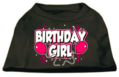 Birthday Girl Screen Print Dog Tee Shirt