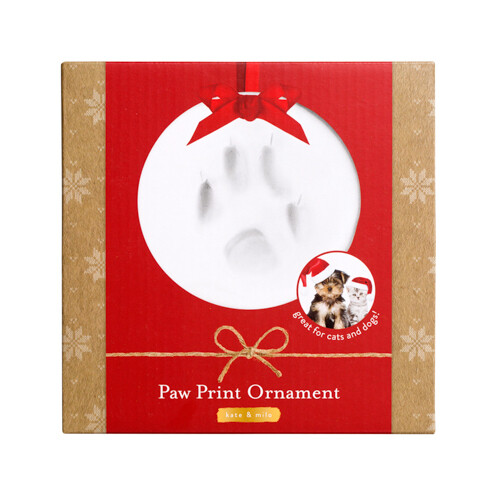 Kate & Milo Holiday Pawprints Ornament