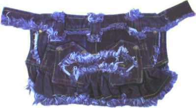 Puppe Love Denim Distressed Skirt For Dogs