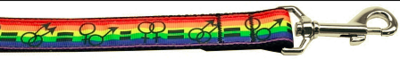 Equality Rainbow Striped Nylon Dog Leash