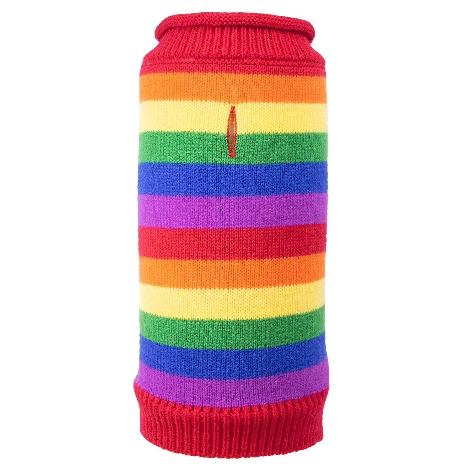 Worthy Dog Rainbow Stripe Roll Neck Sweater