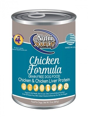 NutriSource Canned Dog Food Chicken Formula - Grain Free 13oz
