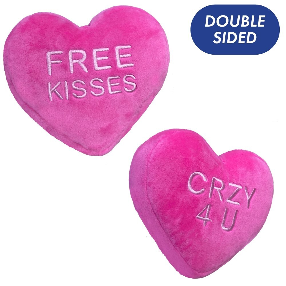 Lulubelles Power Plush Free Kisses Valentines Dog Toy