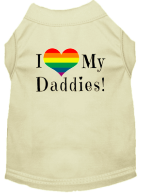 I Heart My Daddies Dog T-Shirt