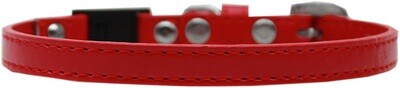 Faux Leather Breakaway Cat Collar Red