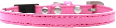 Faux Leather Breakaway Cat Collar Bright Pink