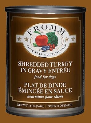 Fromm Four Star Shredded Turkey in Gravy Canned Dog Food | 12 OZ