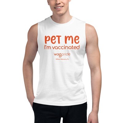 Wagpride Pet Me I'm Vaccinated Muscle Shirt