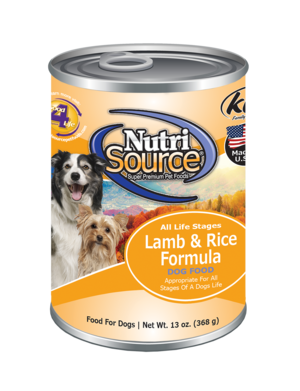 Nutrisource Canned Dog Food Lamb & Rice Formula 13oz