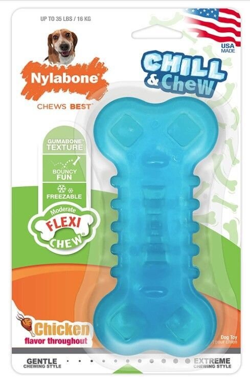 Nylabone Flexi Chew Chill and Chew Dog Toy Wolf