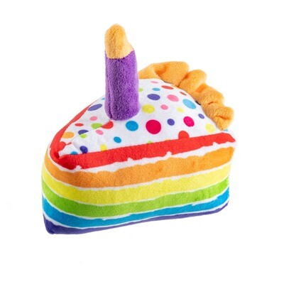 Haute Diggity Dog Toy Birthday Cake Slice