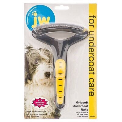 JW Gripsoft Regular Tooth Undercoat Dog Rake