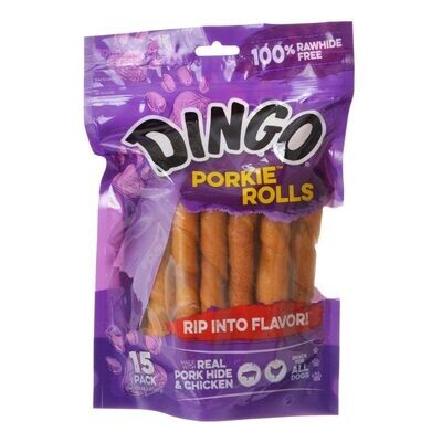 Dingo Porkie Rolls Dog Chews