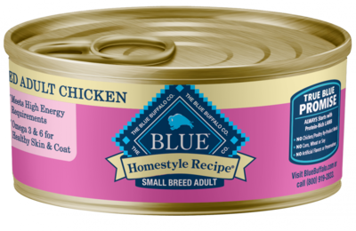 Blue Buffalo Homestyle Recipe Small Breed Chicken Dinner with Garden Vegetables & Brown Rice Canned Dog Food 5.5-oz, case of 24