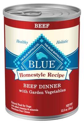 Blue Buffalo Homestyle Beef Dinner with Garden Vegetables & Sweet Potatoes Canned Dog Food 12.5-oz, case of 12