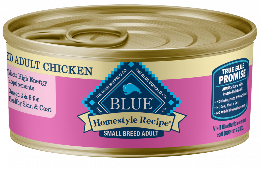 Blue Buffalo Homestyle Recipe Small Breed Chicken Dinner with Garden Vegetables & Brown Rice Canned Dog Food 5.5-oz, case of 24