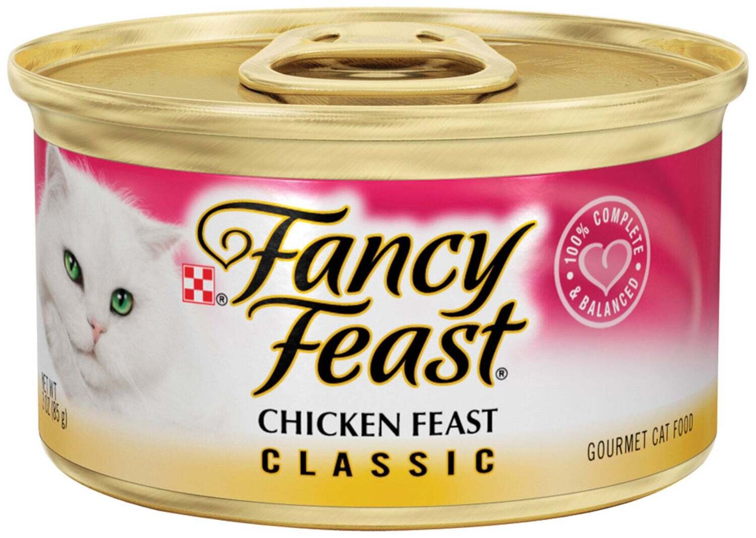 Fancy Feast Gourmet Chicken Canned Cat Food 3-oz, case of 24
