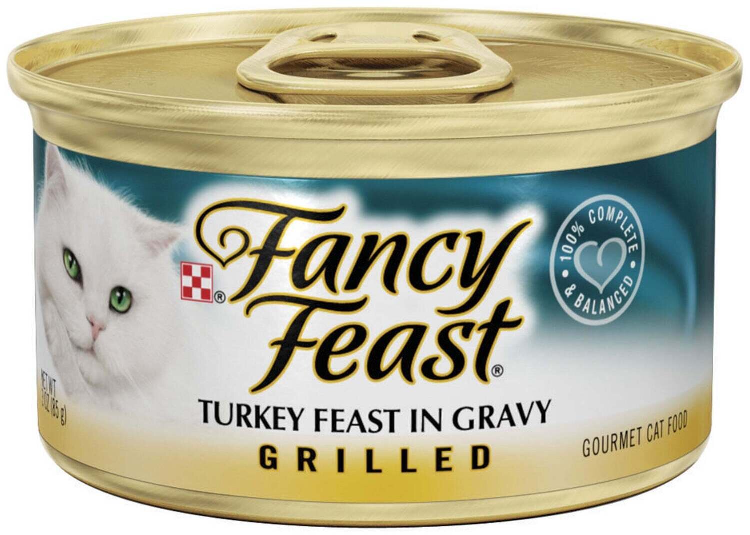 Fancy Feast Grilled Turkey Feast Canned Cat Food 3-oz, case of 24