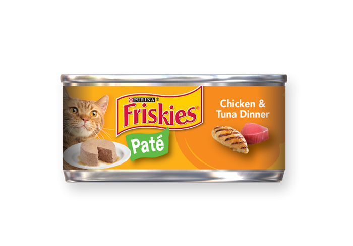 Friskies Pate Chicken And Tuna Dinner In Sauce Canned Cat Food 5.5-oz, case of 24
