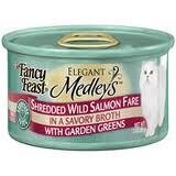 Fancy Feast Elegant Medleys Shredded Wild Salmon Canned Cat Food 3-oz, case of 24