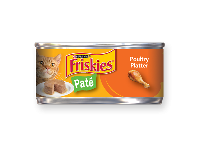 Friskies Pate Poultry Platter Canned Cat Food 5.5-oz, case of 24