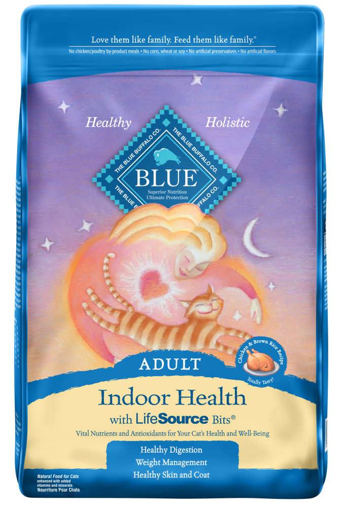 Blue Buffalo Indoor Health Natural Chicken & Brown Rice Adult Dry Cat Food 15-lb