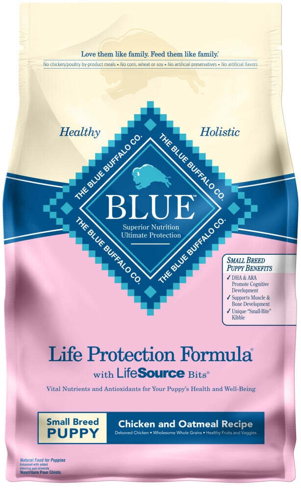 Blue Buffalo Life Protection Natural Chicken & Oatmeal Recipe Small Breed Puppy Dry Dog Food 15-lb