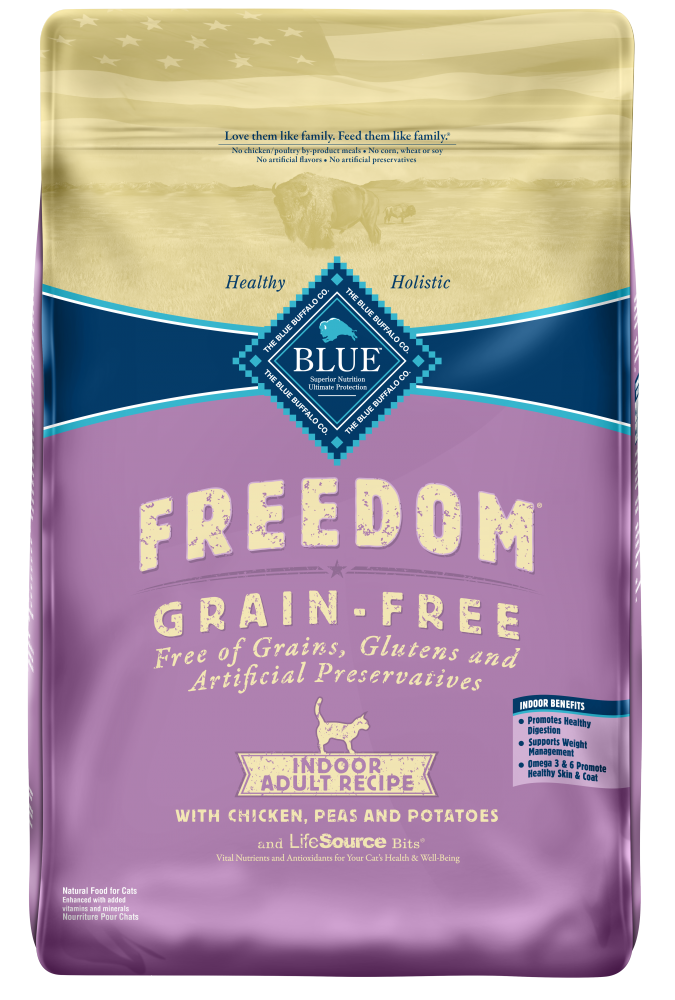 Blue Buffalo Freedom Grain Free Indoor Chicken Recipe Dry Cat Food 11-lb