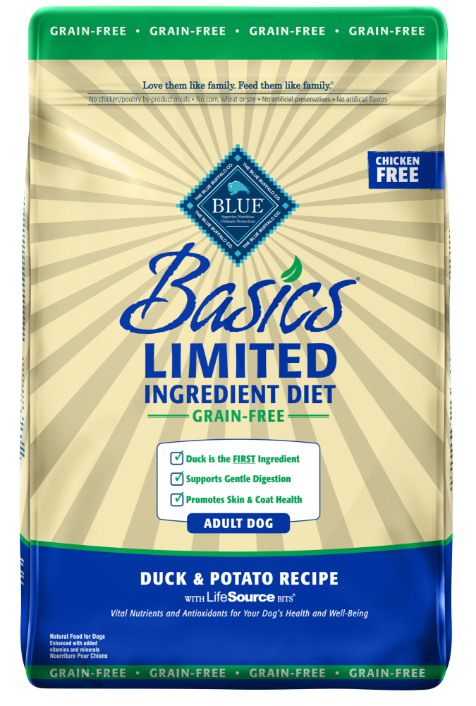 Blue Buffalo Basics Grain Free Adult Duck & Potato Recipe Dry Dog Food 22-lb