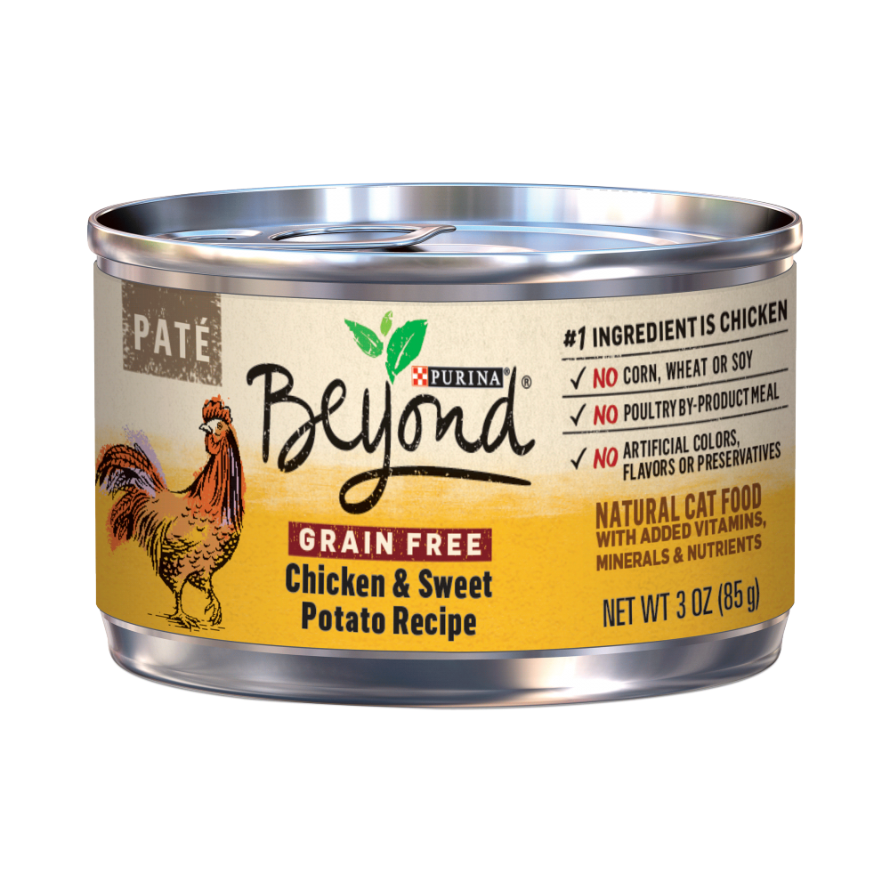Purina Beyond Grain-Free Chicken & Sweet Potato Pate Recipe Canned Cat Food 3-oz, case of 12