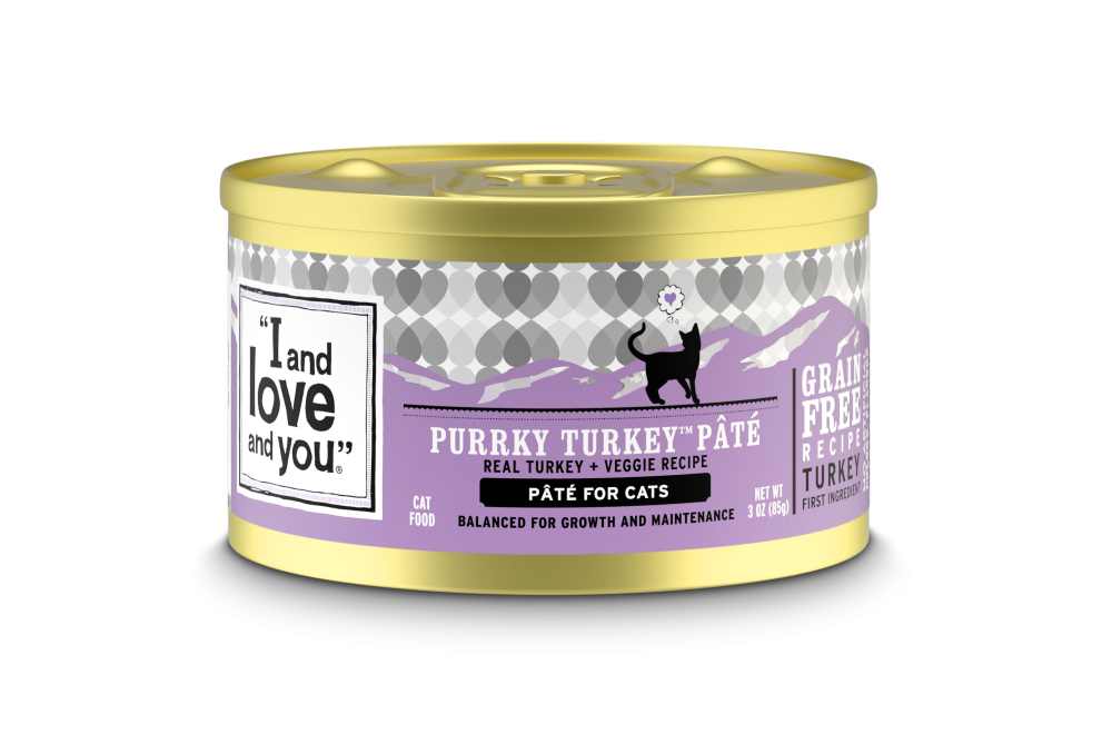 I and Love and You Grain Free Purrky Turkey Recipe Canned Cat Food 3-oz, case of 24