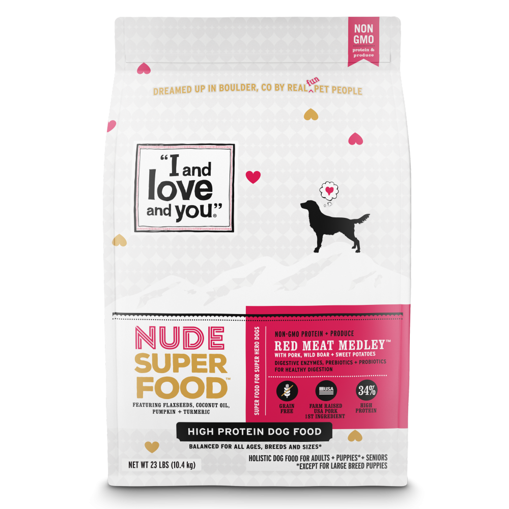 I and Love and You Grain Free Nude Super Food Red Meat Medley Dry Dog Food 23-lb