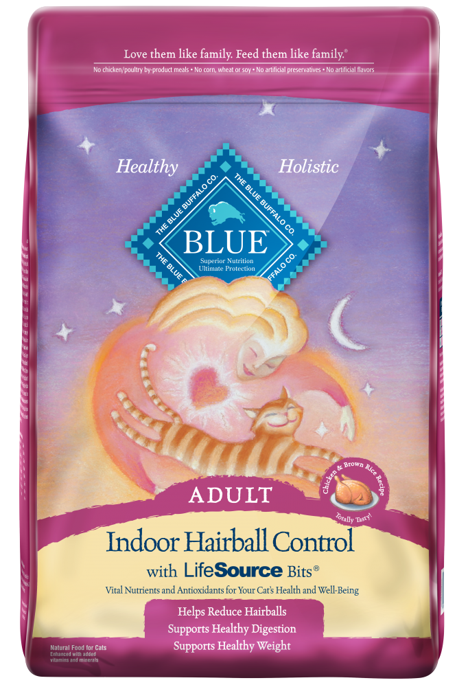Blue Buffalo Indoor Hairball Control Chicken & Brown Rice Recipe Dry Cat Food 15-lb