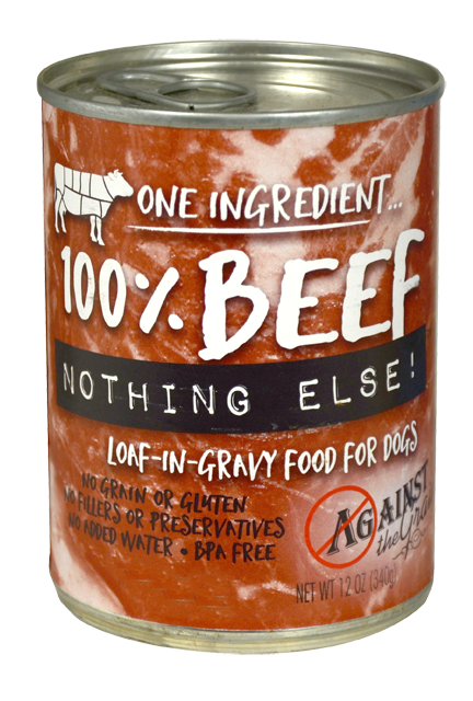Against the Grain Nothing Else Grain Free One Ingredient 100% Beef Canned Dog Food 11-oz, case of 12