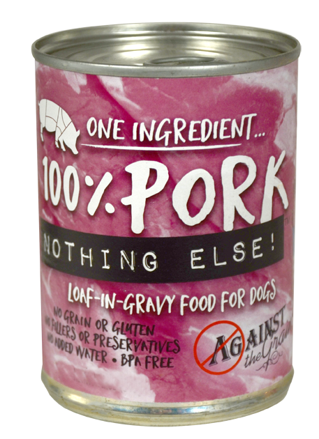 Against the Grain Nothing Else Grain Free One Ingredient 100% Pork Canned Dog Food 11-oz, case of 12